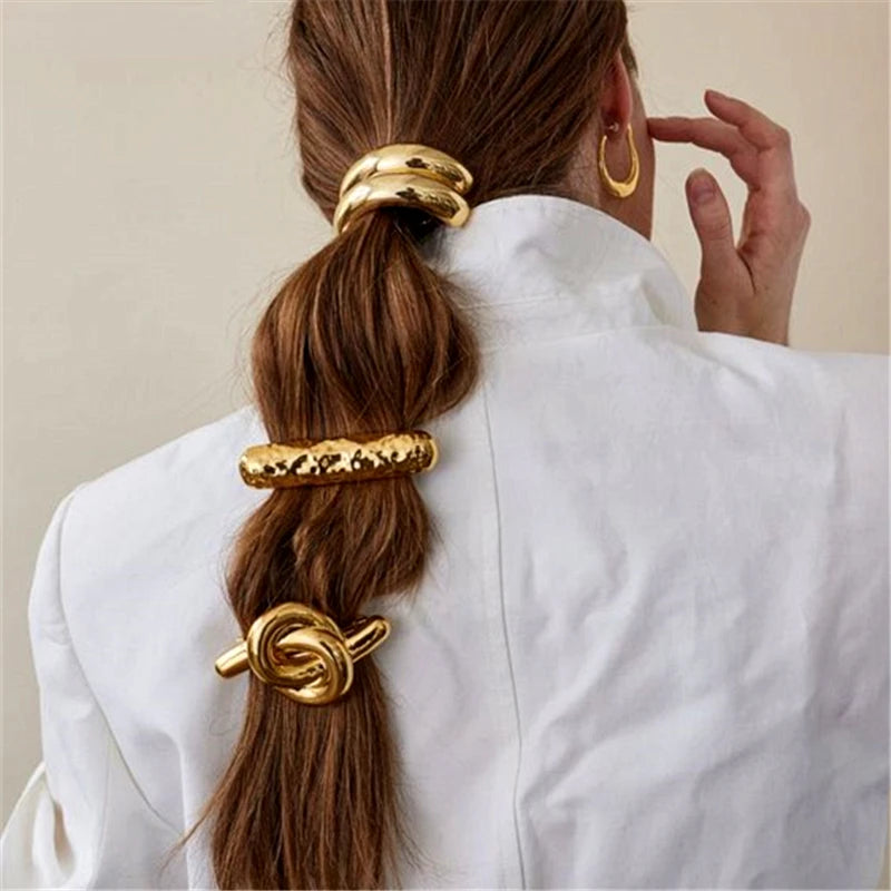 Large Golden Arch Hair Ties