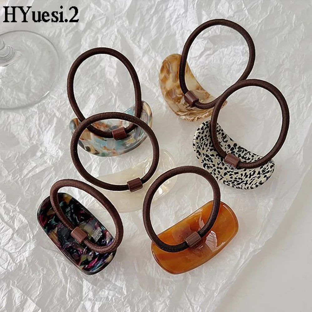 Vintage Elastic Oval Acetic Cuff Hair Ties