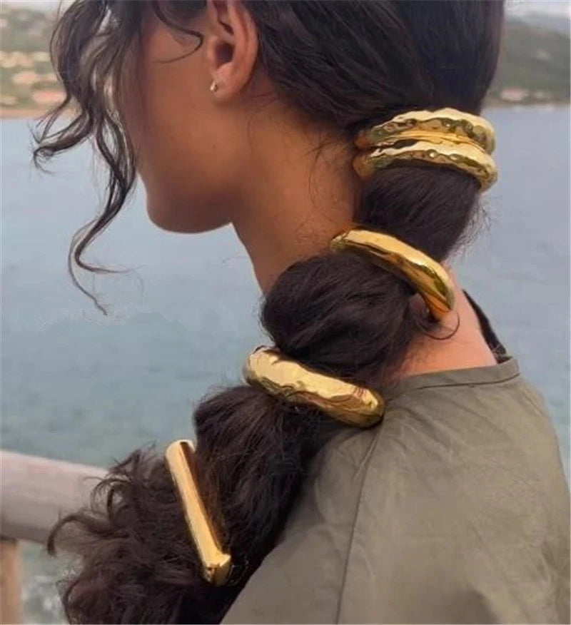 Large Golden Arch Hair Ties